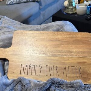 Wooden Cutting Board with 'Happily Ever After' Engraving